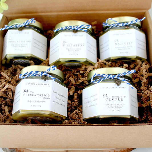 Joyful Mysteries Candle Gift Set