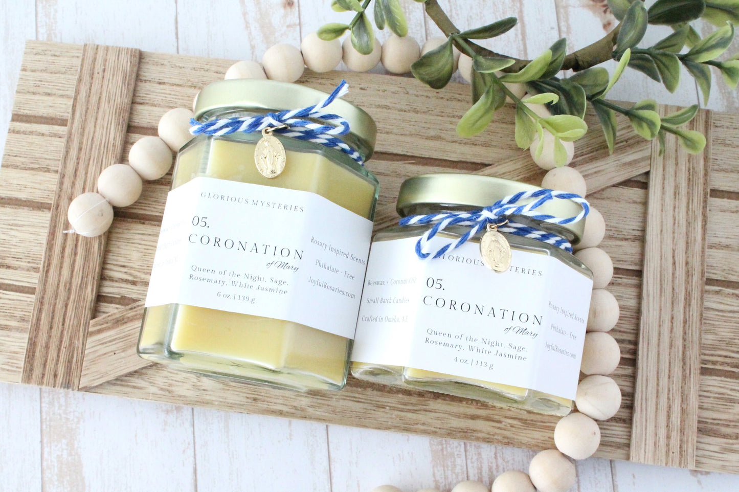 Coronation of Mary Rosary Candle
