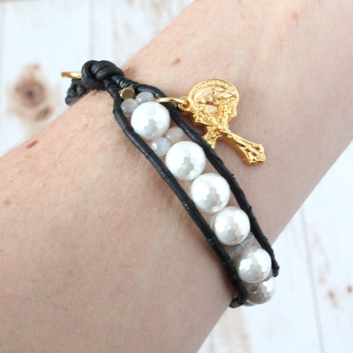 Mother of Pearl Rosary Bracelet