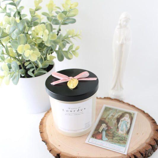 Waters of Lourdes Beeswax Blend Candle