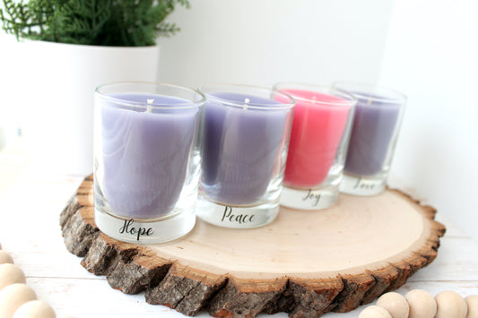 Advent Beeswax Votive Candles