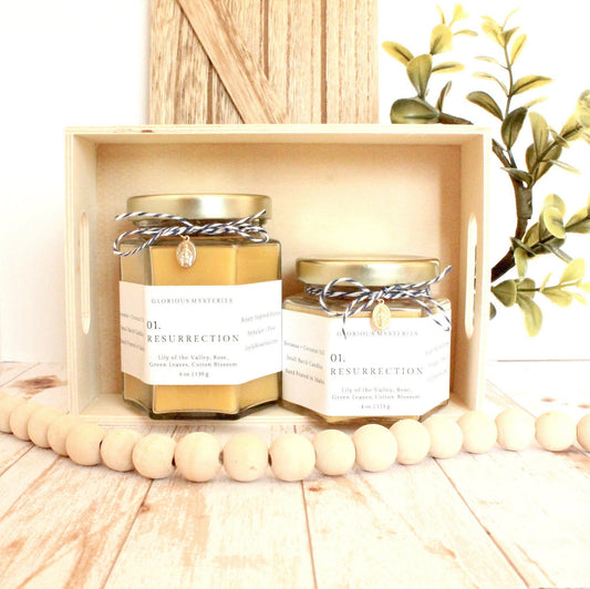 Resurrection of Jesus Rosary Candle