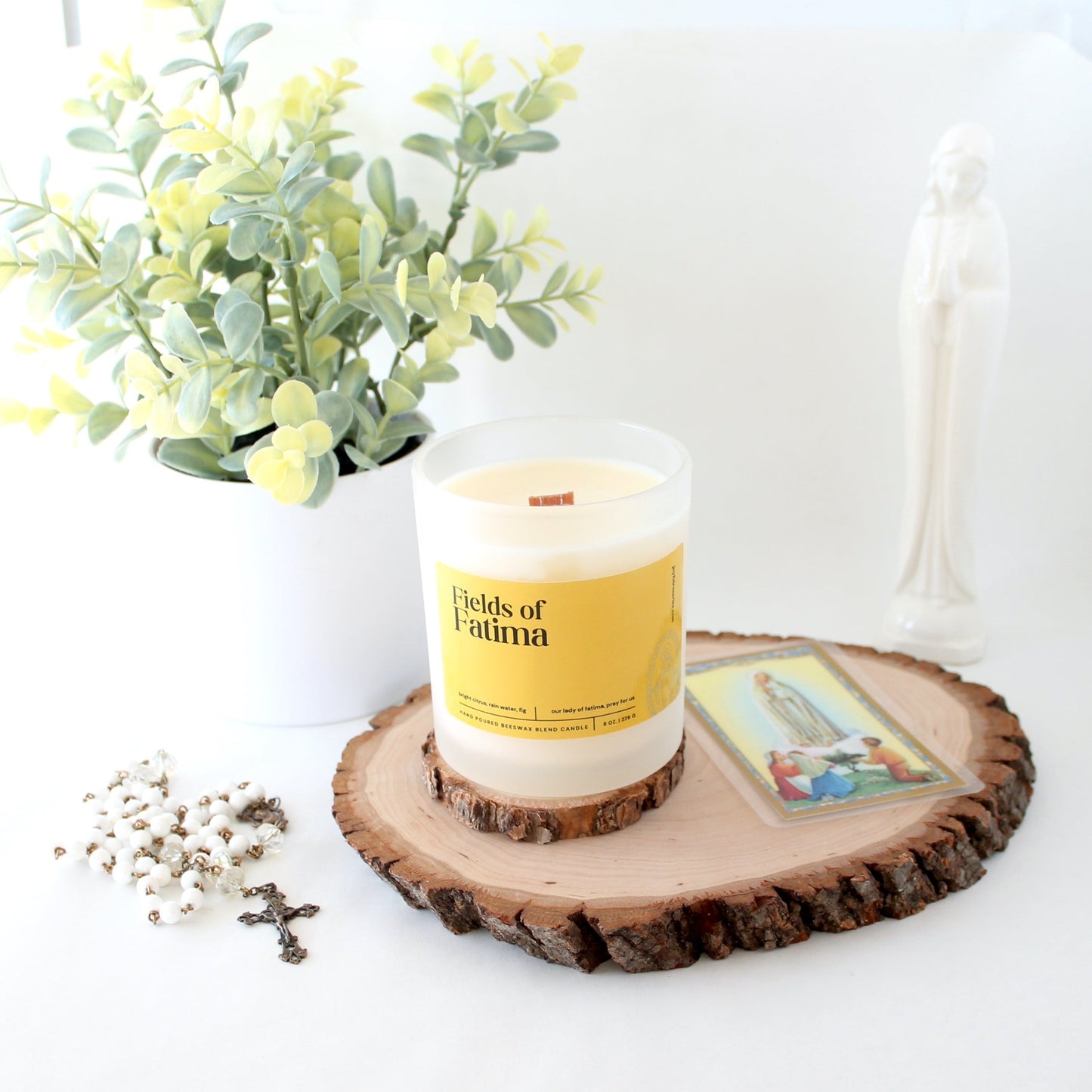 Fields of Fatima Beeswax Blend Candle