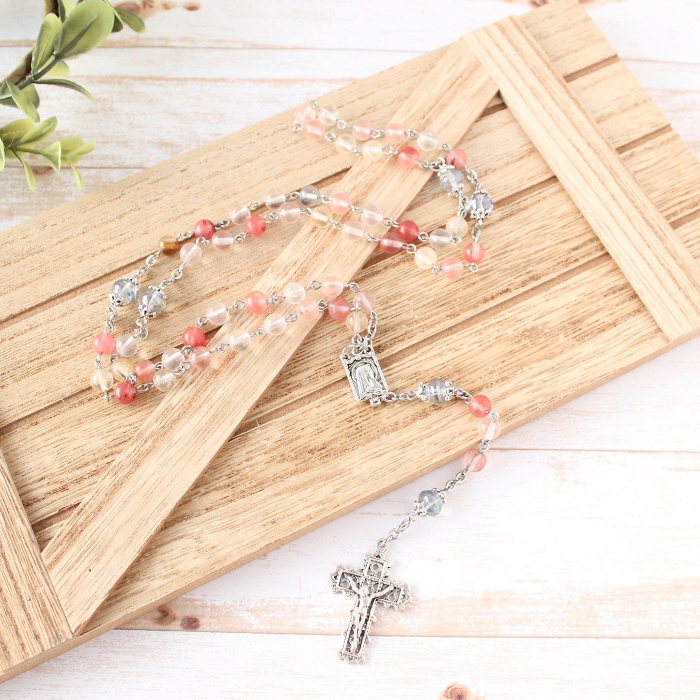 Strawberry Quartz Rosary