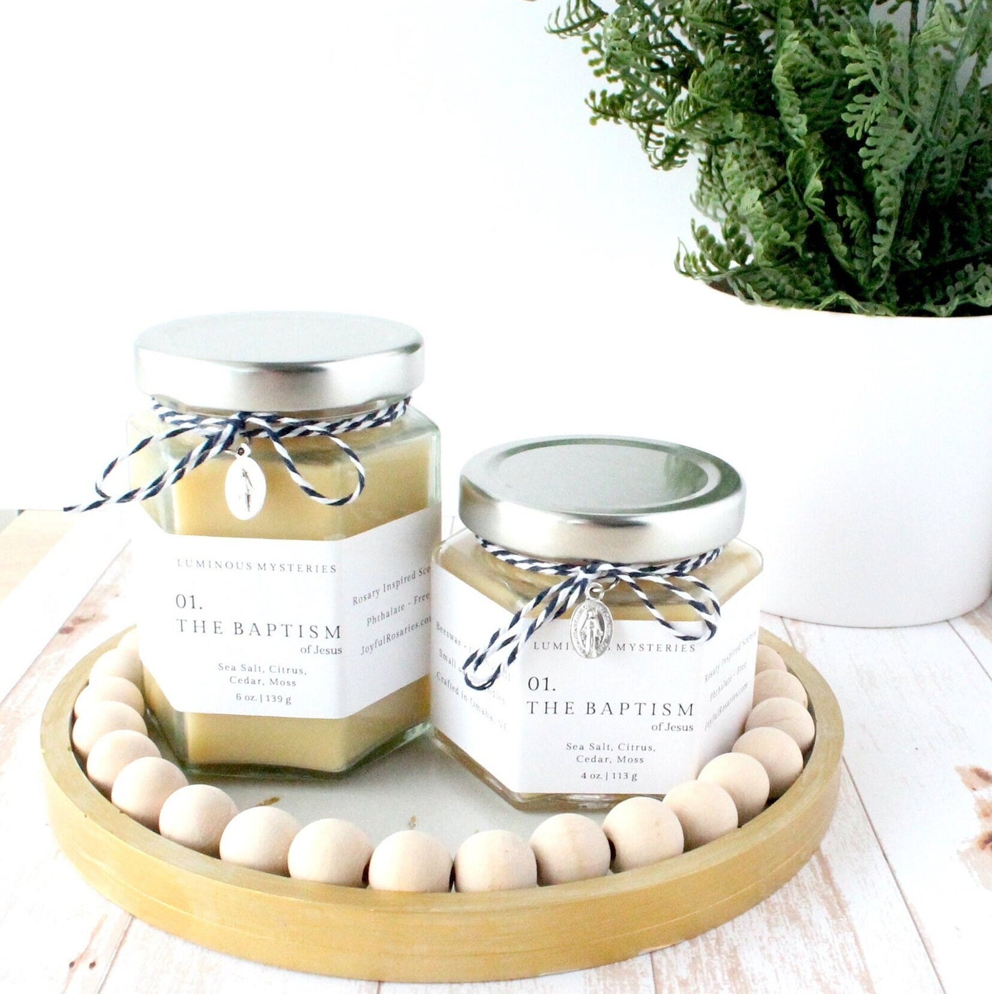 Baptism of Jesus Rosary Candle