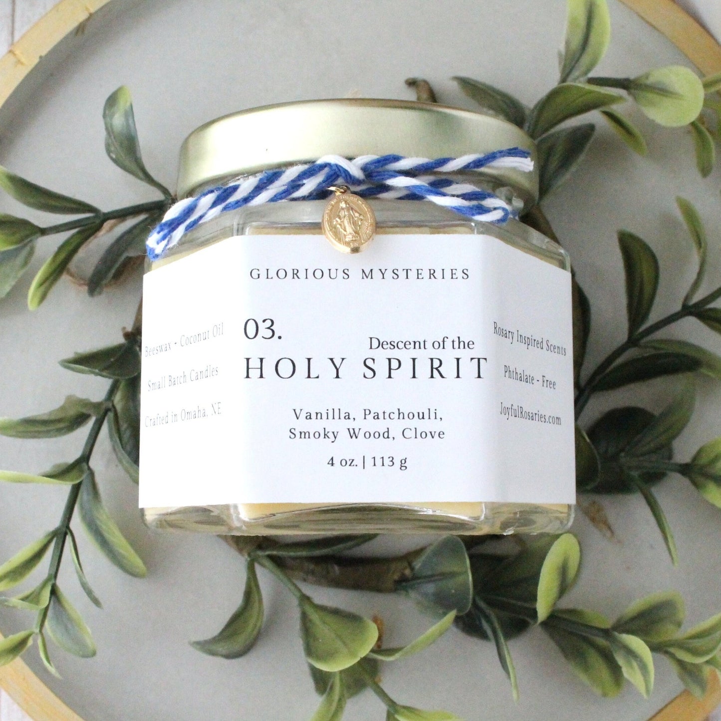Descent of the Holy Spirit Rosary Candle