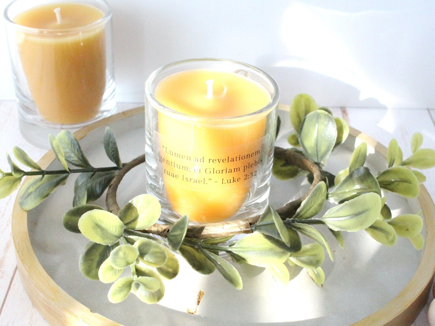 Candlemas Beeswax Votive Candles
