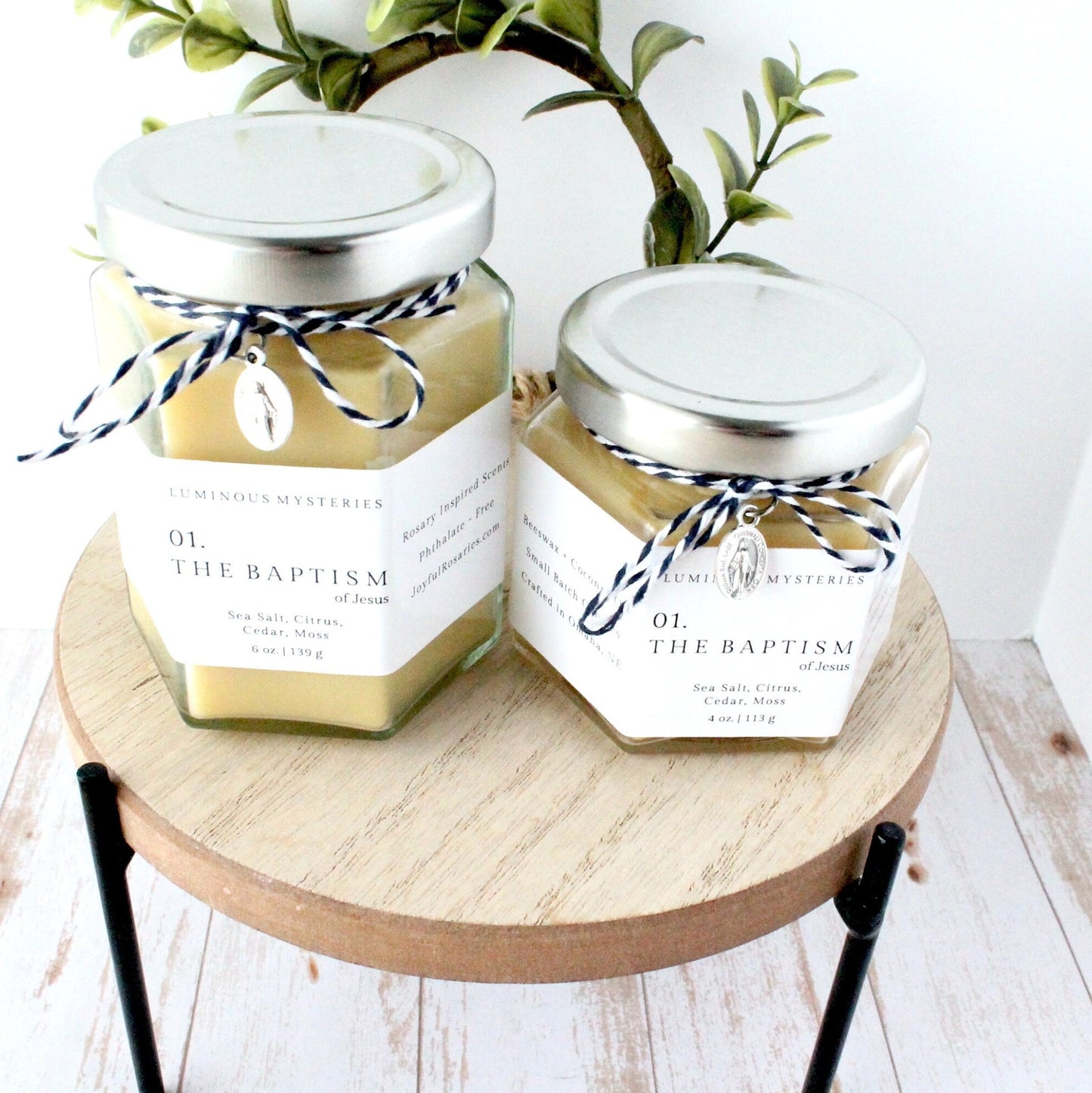 Baptism of Jesus Rosary Candle