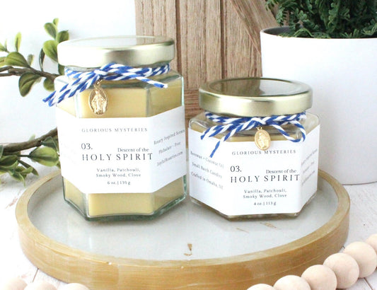 Descent of the Holy Spirit Rosary Candle