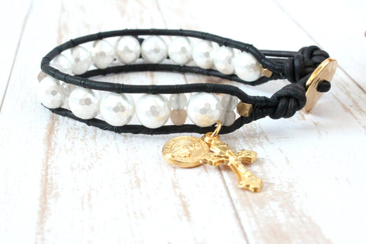 Mother of Pearl Rosary Bracelet