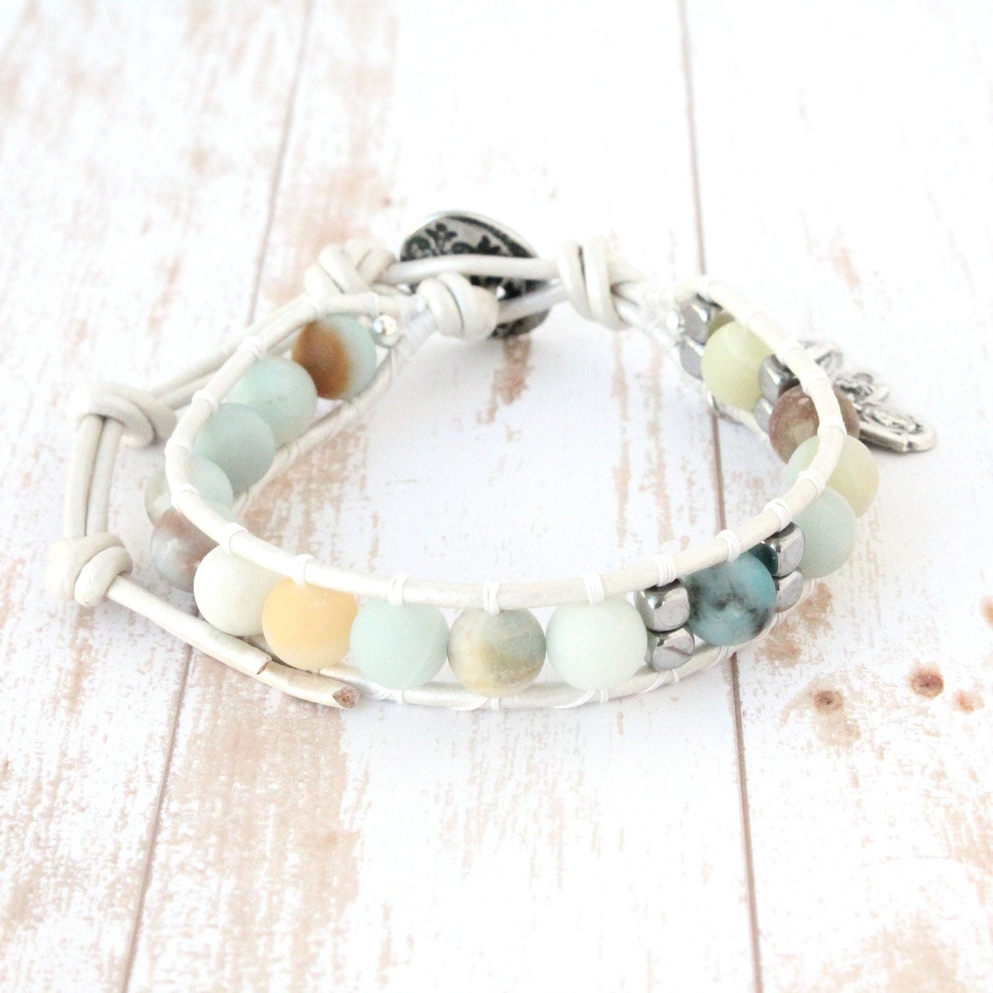Amazonite Matte Rosary Bracelet
