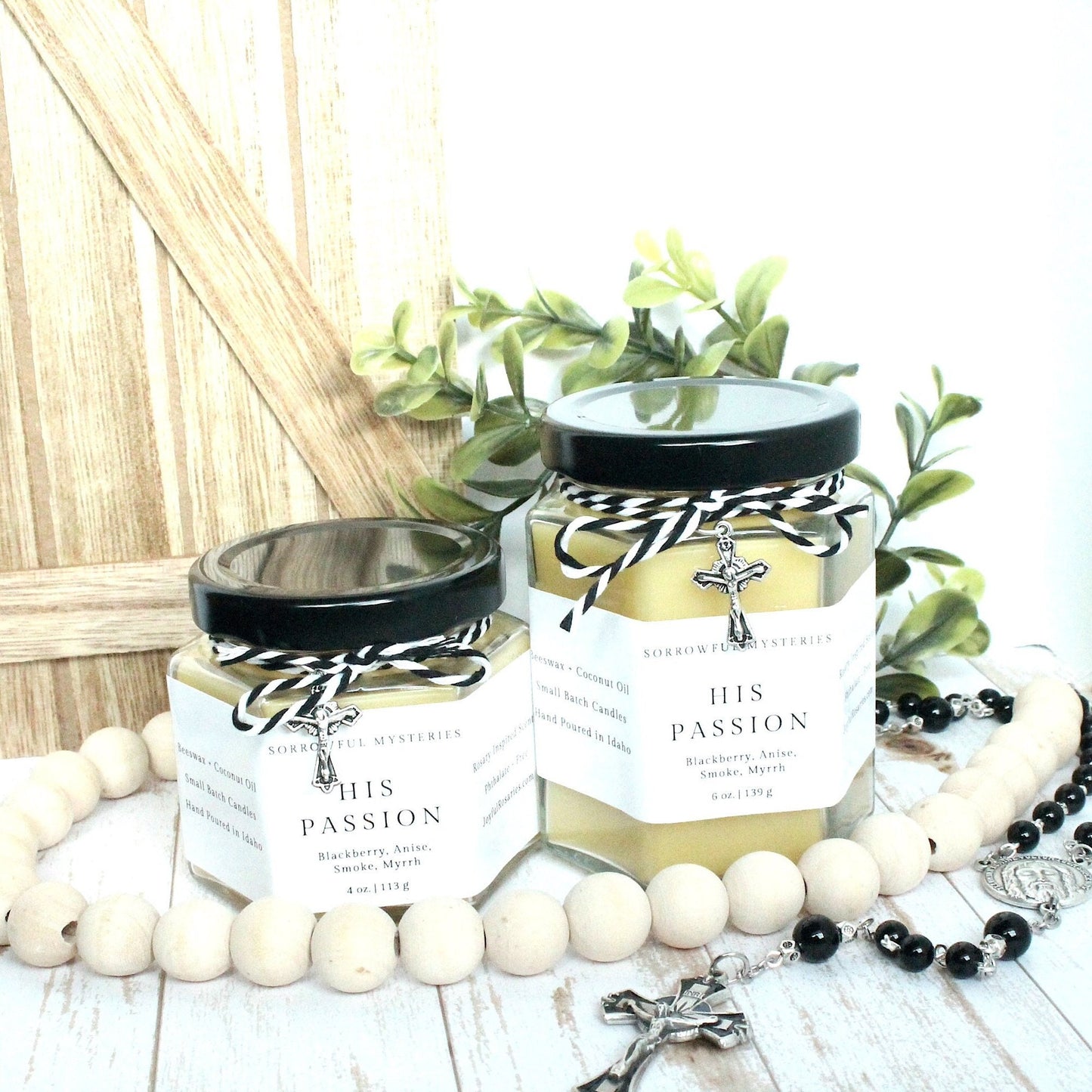 Passion of Jesus Rosary Candle