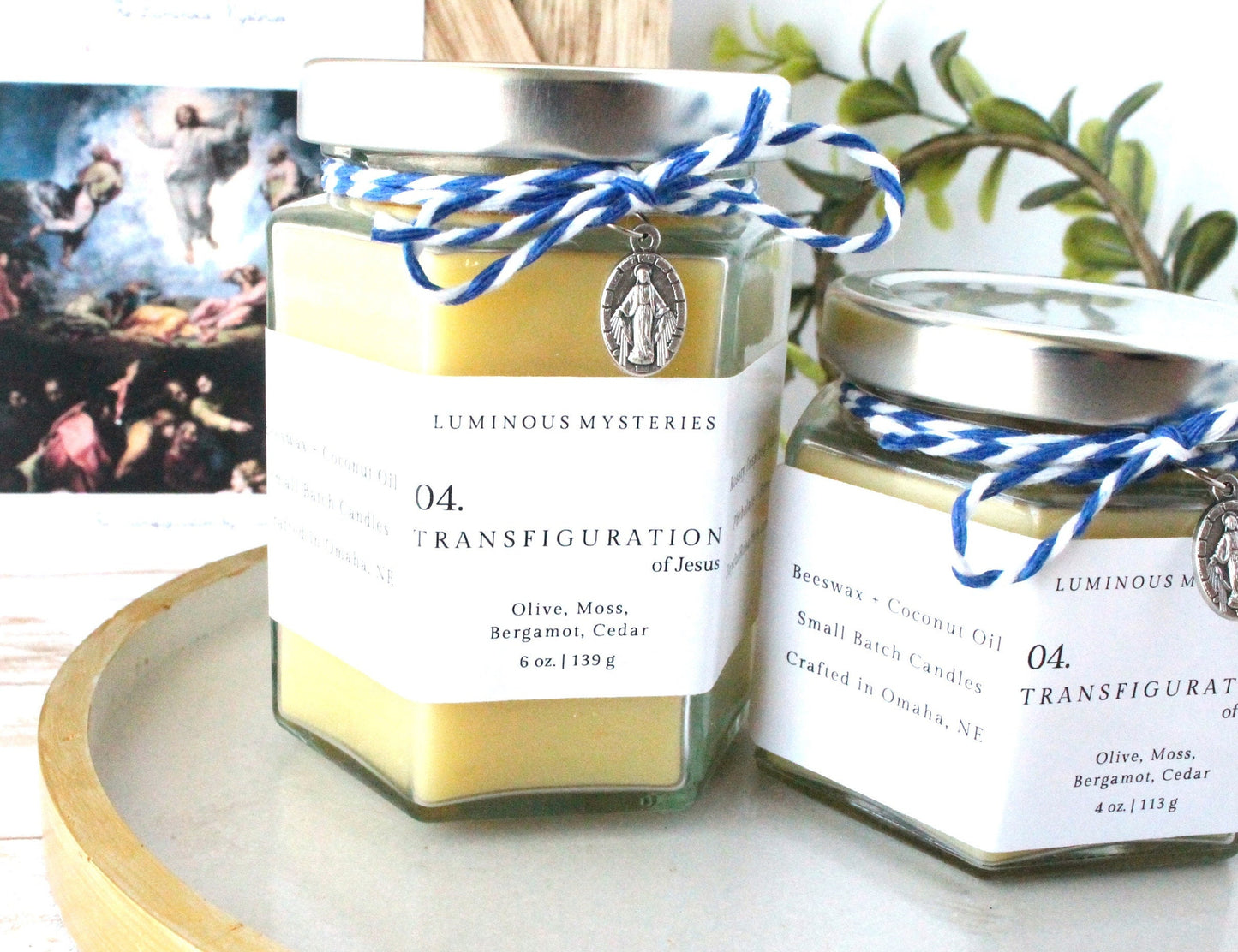 Transfiguration of Jesus Rosary Candle