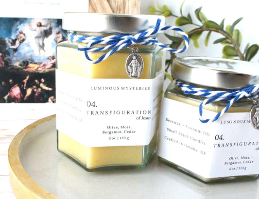 Transfiguration of Jesus Rosary Candle