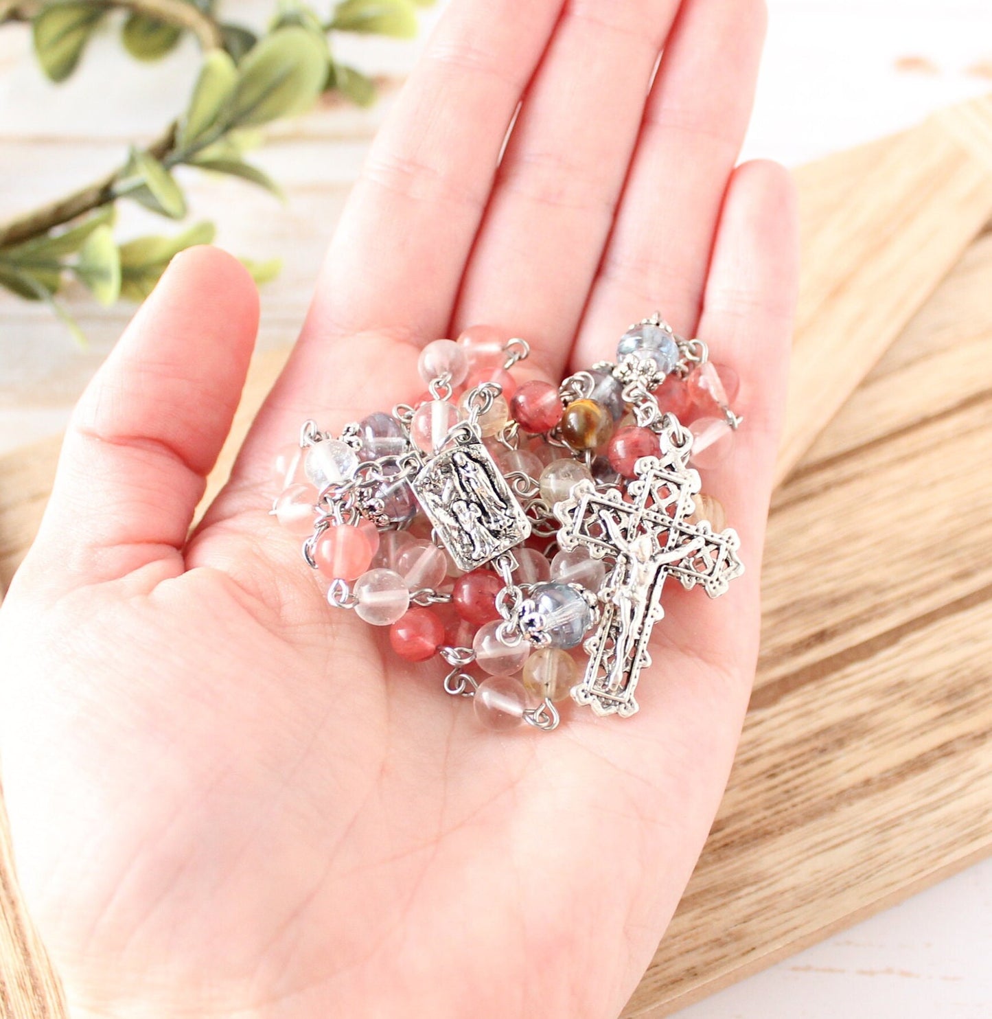 Strawberry Quartz Rosary