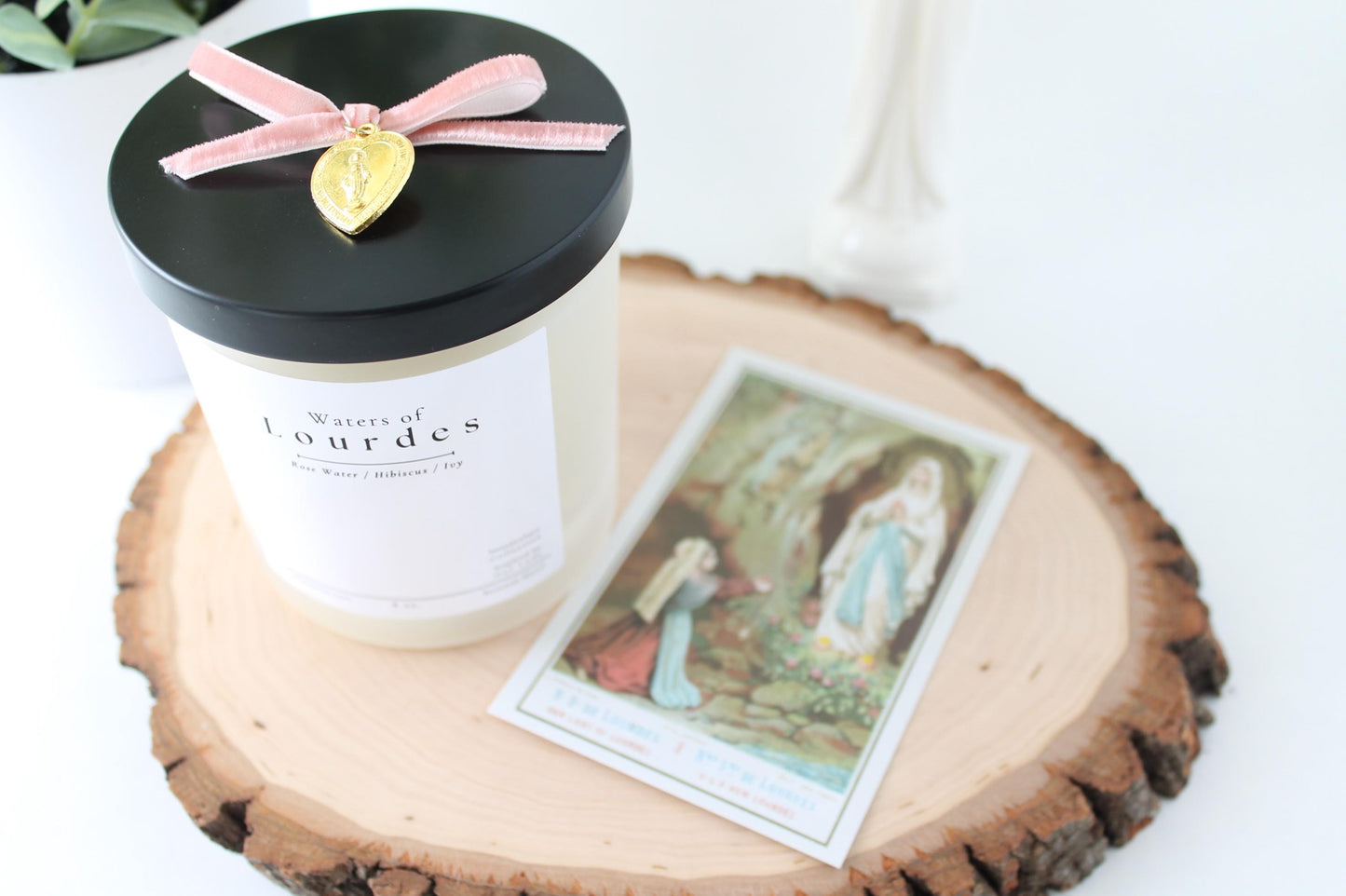 Waters of Lourdes Beeswax Blend Candle