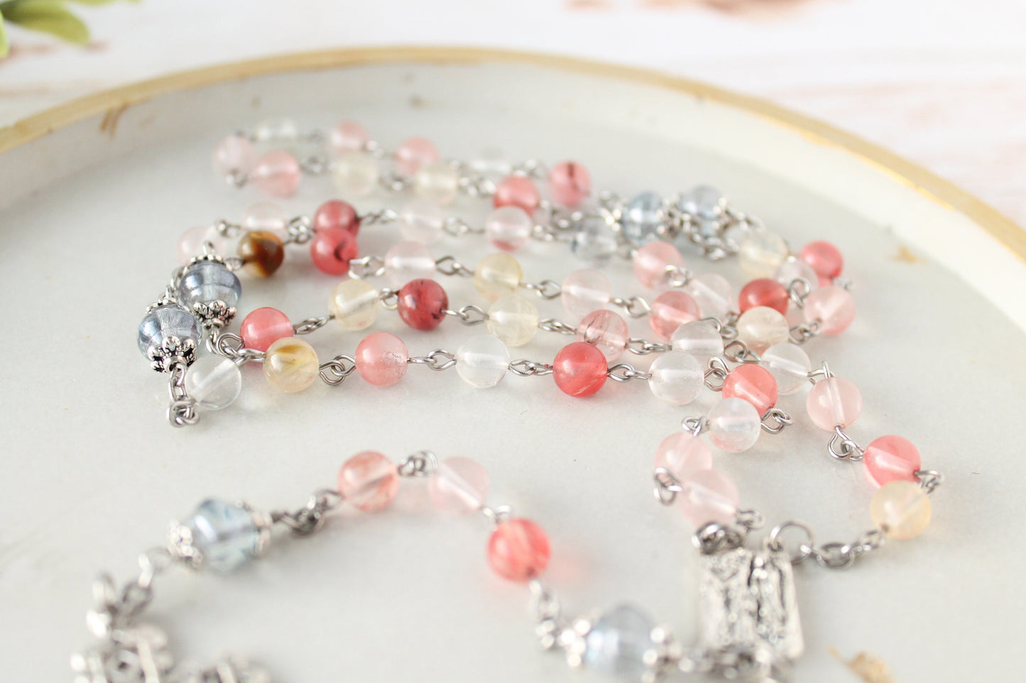 Strawberry Quartz Rosary