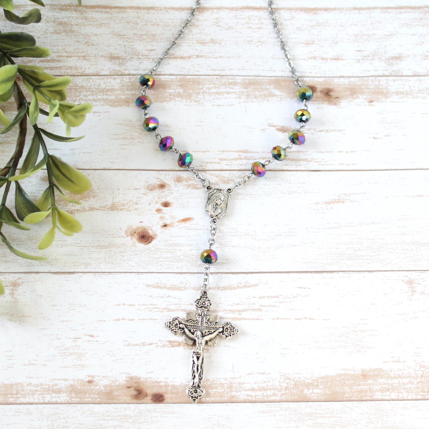 Glass Bead Magnetic Car Rosary
