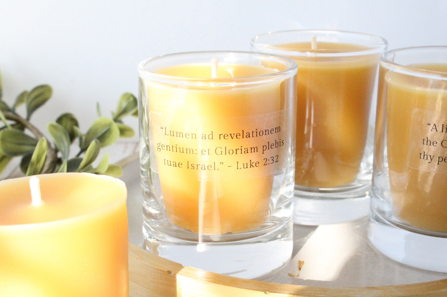 Candlemas Beeswax Votive Candles