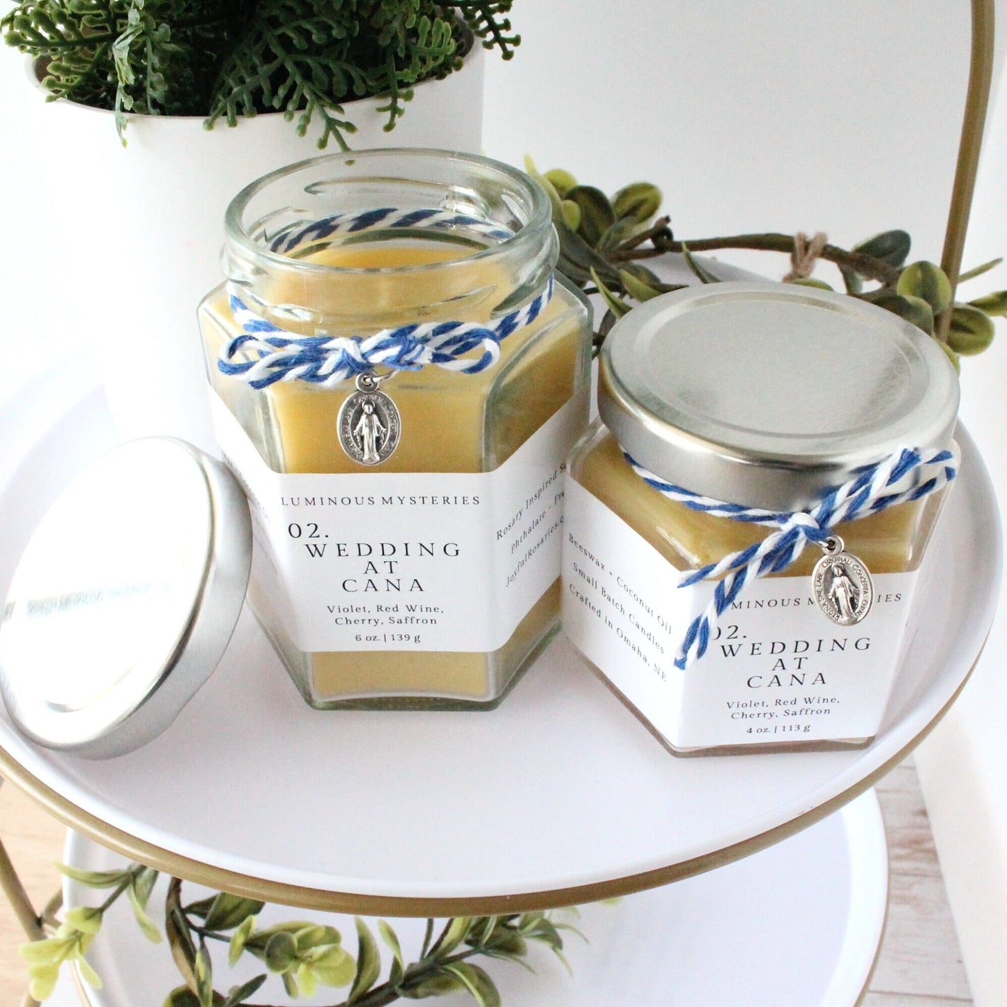 Wedding At Cana Rosary Candle