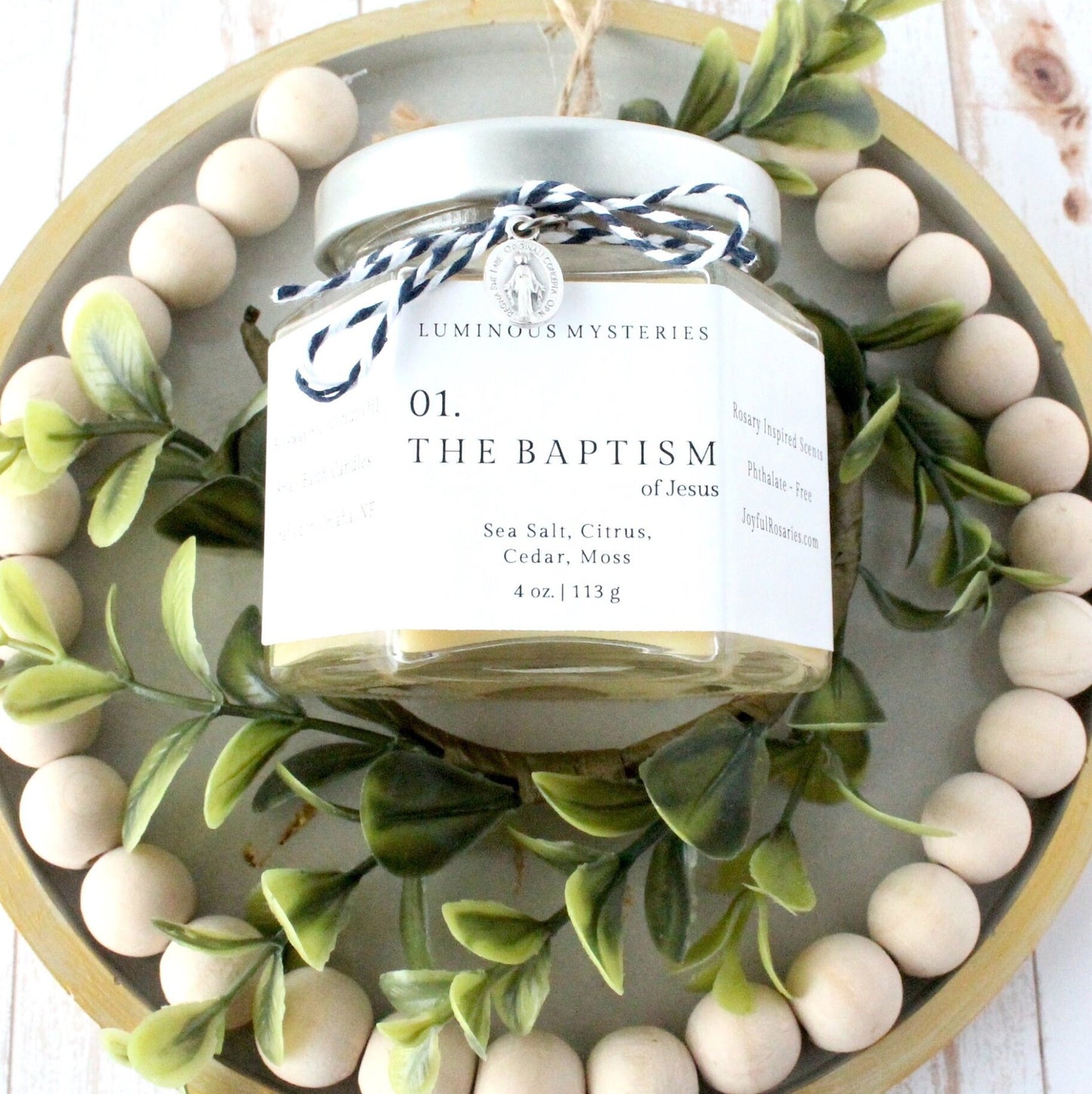 Baptism of Jesus Rosary Candle