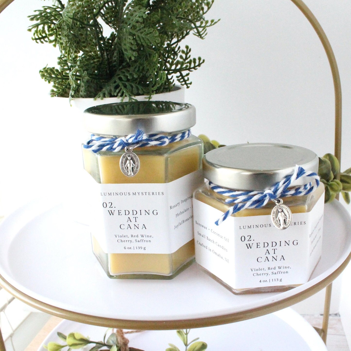 Wedding At Cana Rosary Candle