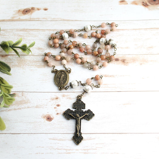 Sunstone Gemstone Rosary