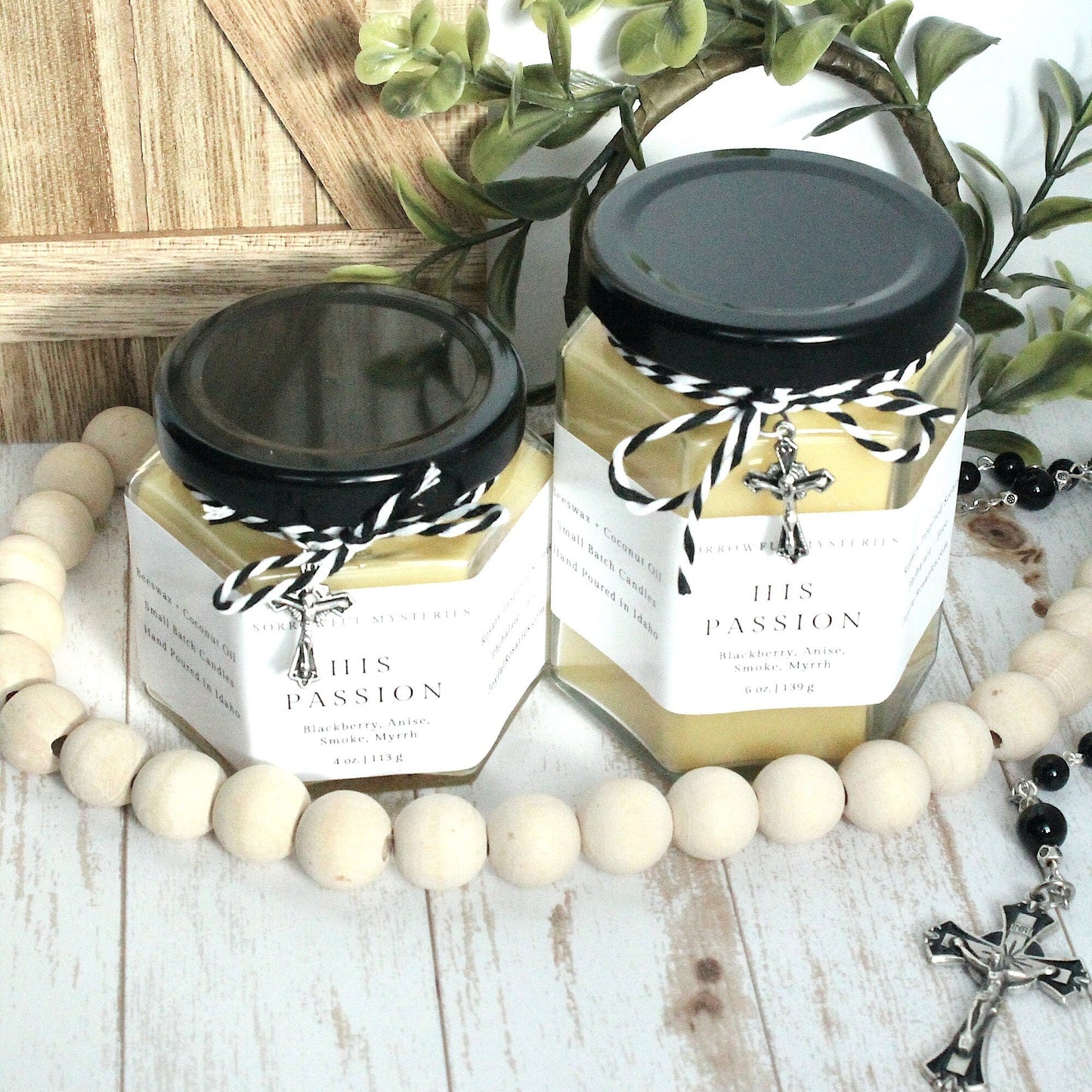 Passion of Jesus Rosary Candle