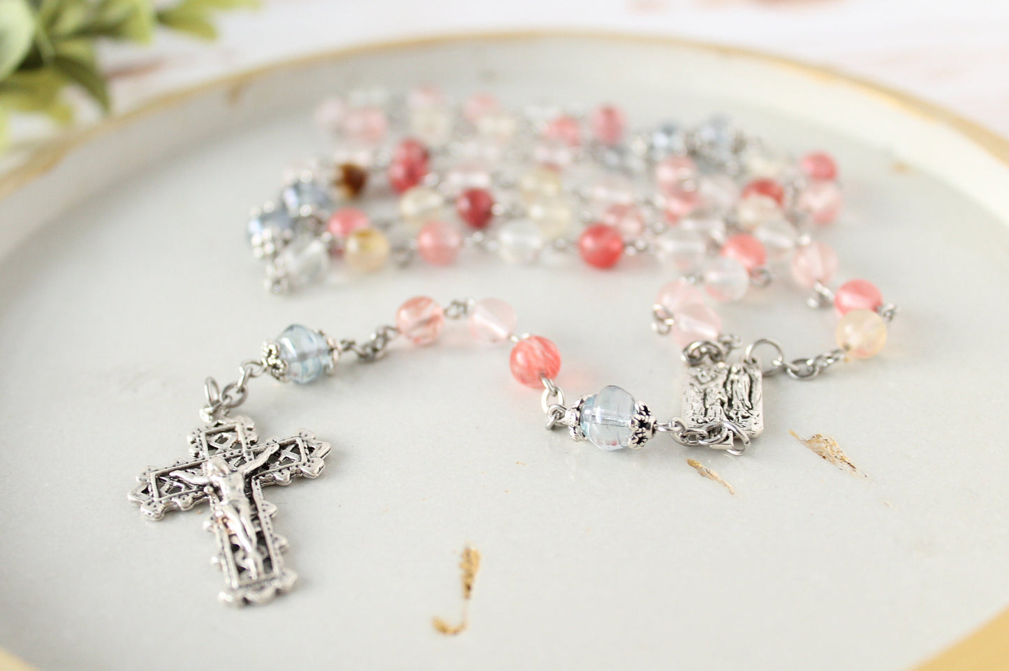 Strawberry Quartz Rosary