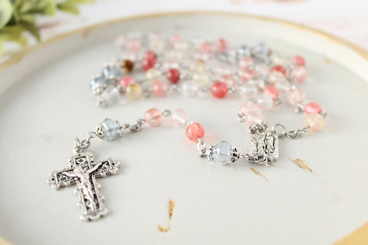 Strawberry Quartz Rosary