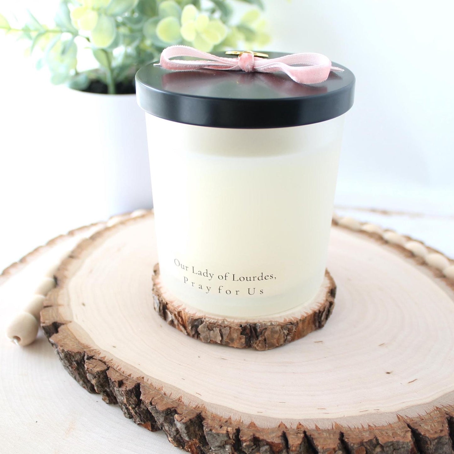 Waters of Lourdes Beeswax Blend Candle