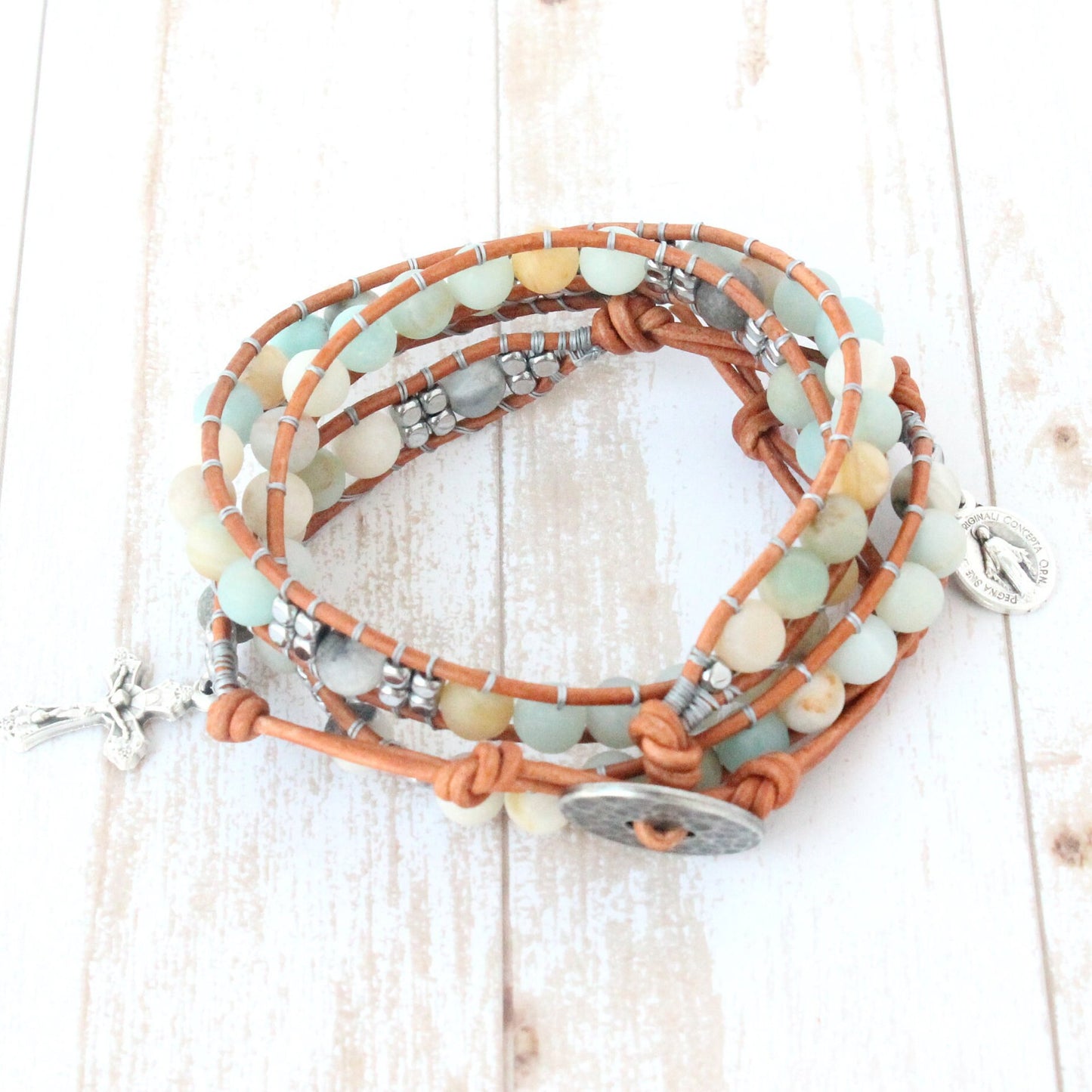 Amazonite Rosary Wrap Bracelet