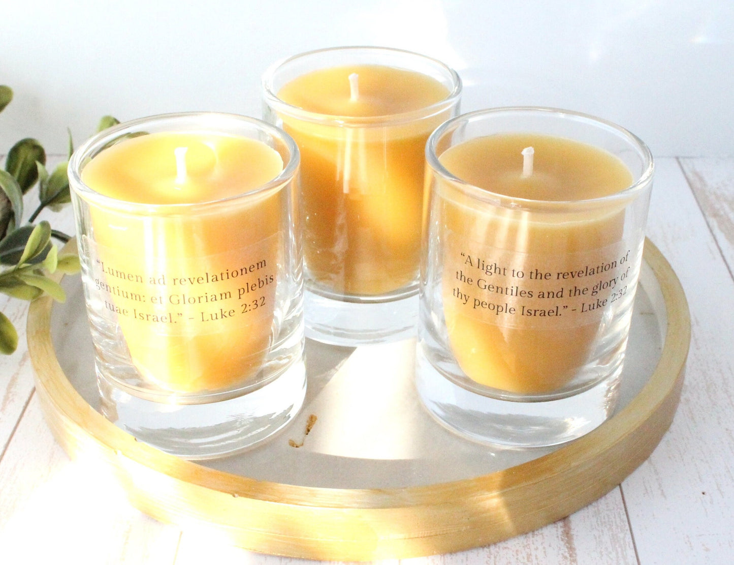 Candlemas Beeswax Votive Candles