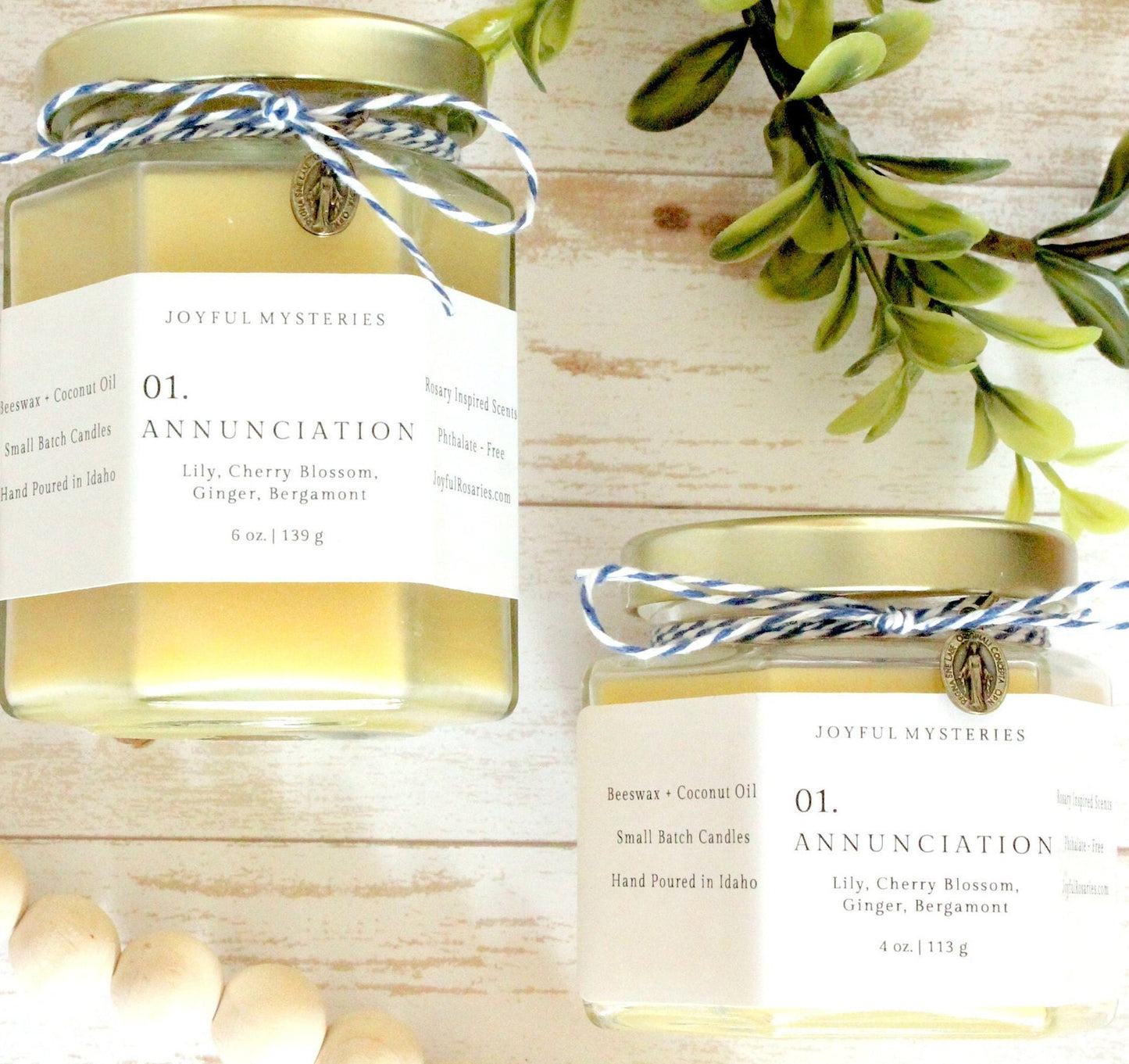 Annunciation Rosary Candle