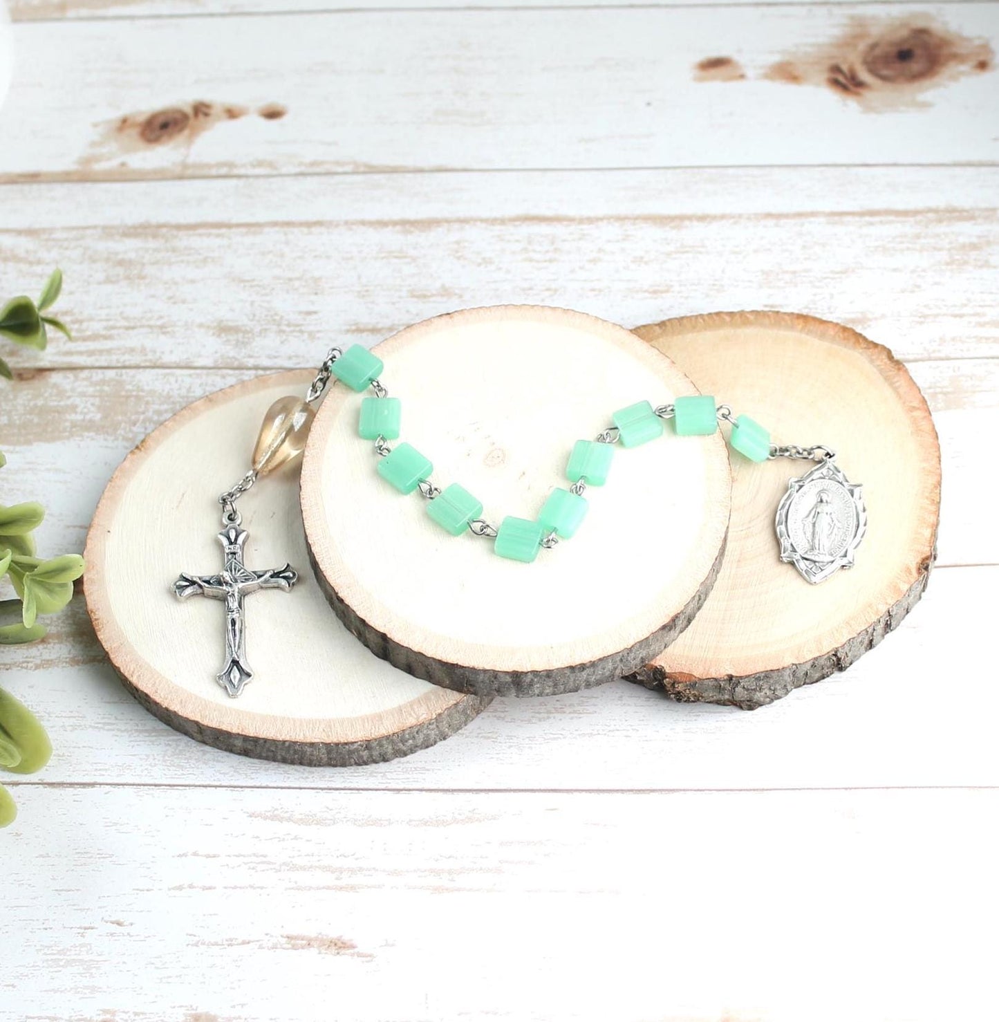 Czech Glass Pocket Rosary