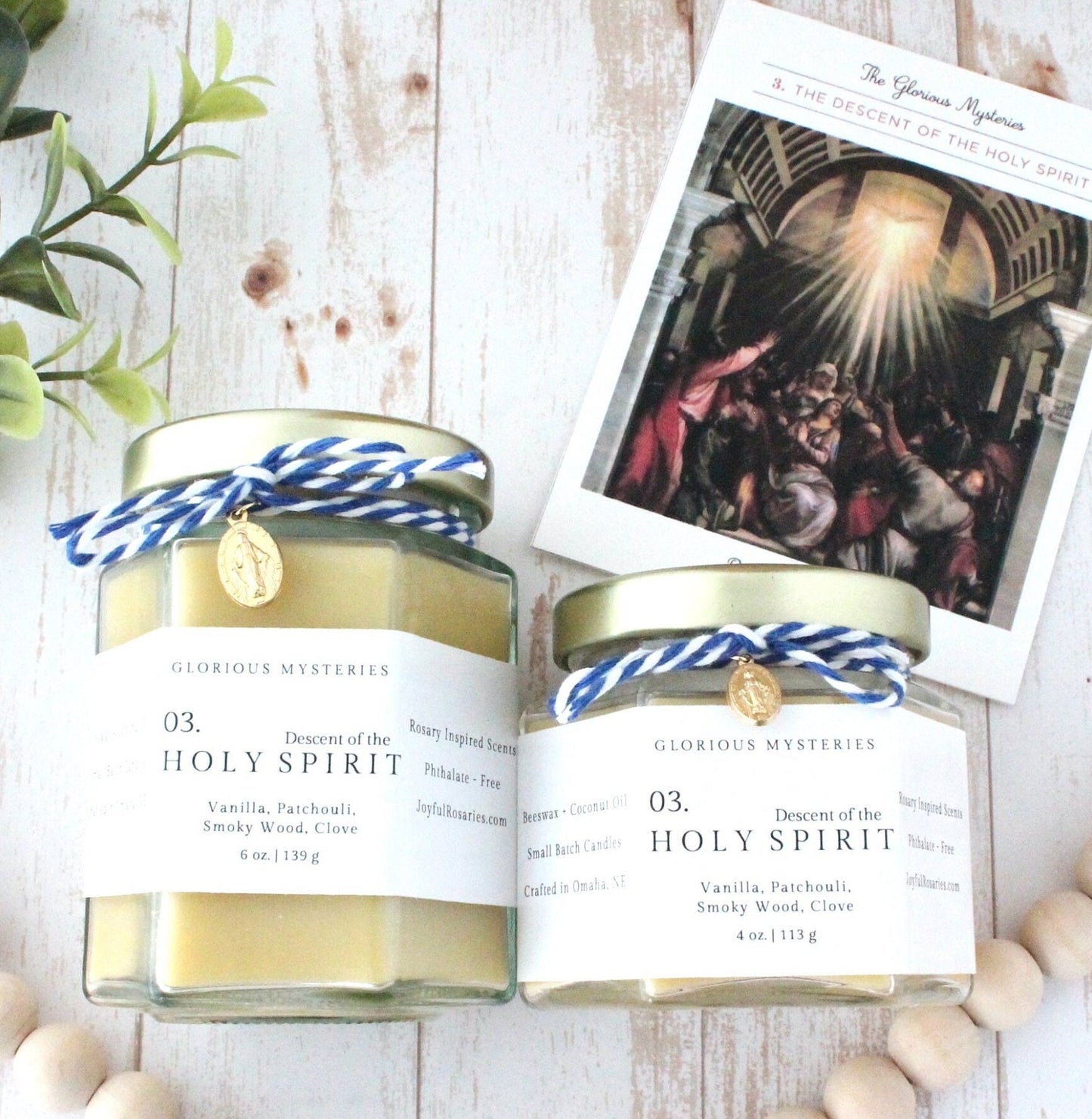 Descent of the Holy Spirit Rosary Candle