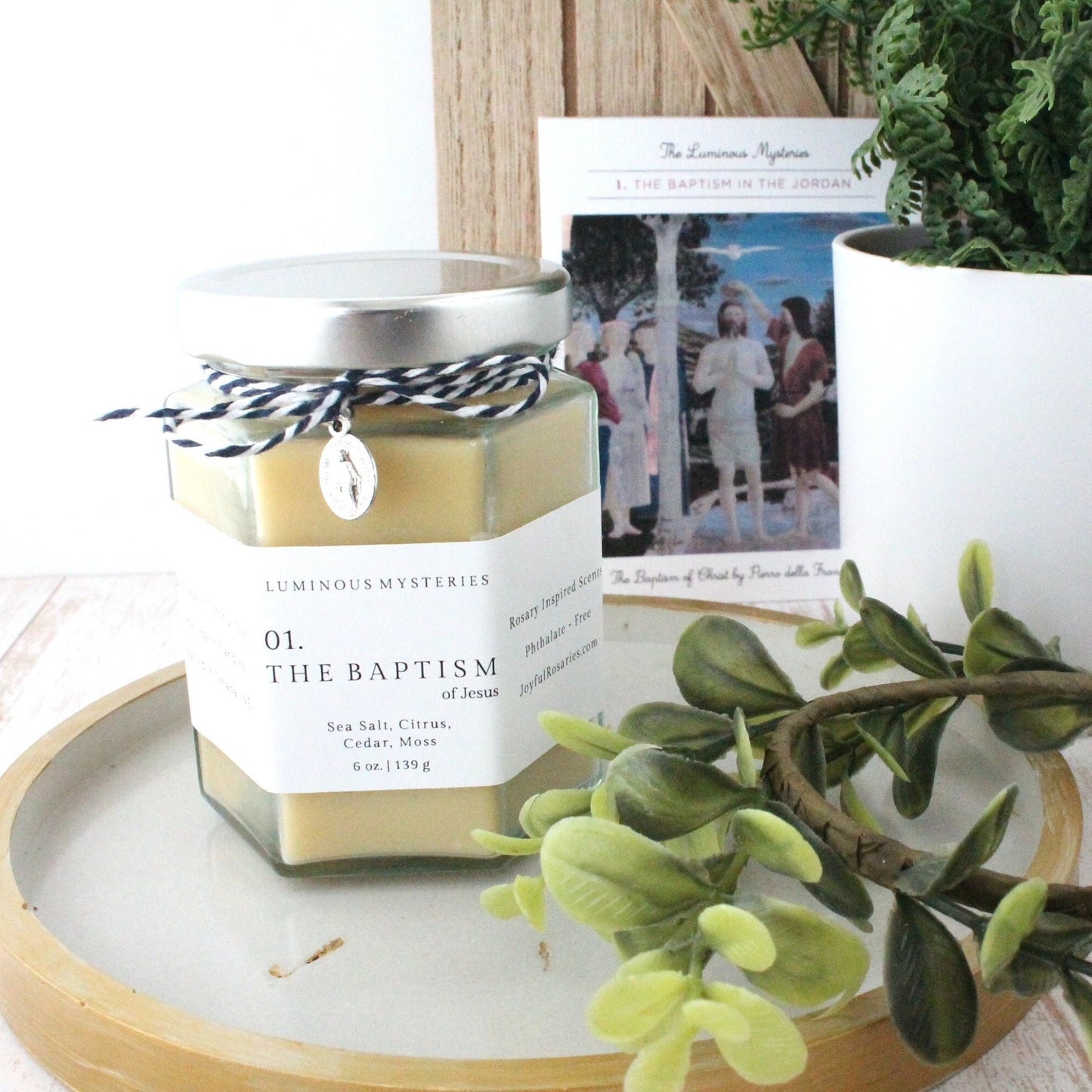 Baptism of Jesus Rosary Candle