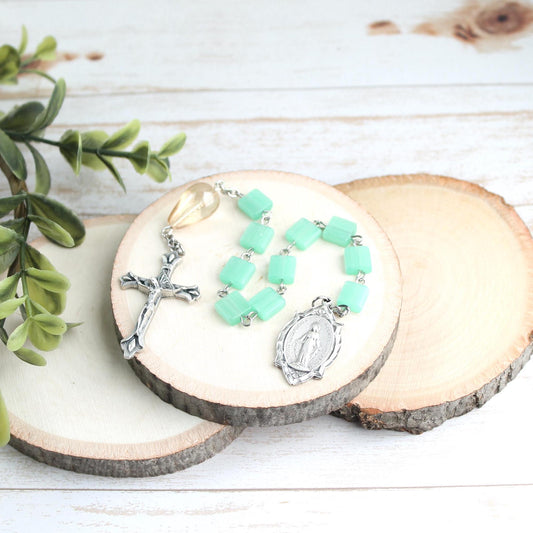 Czech Glass Pocket Rosary