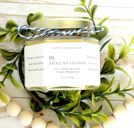 Annunciation Rosary Candle