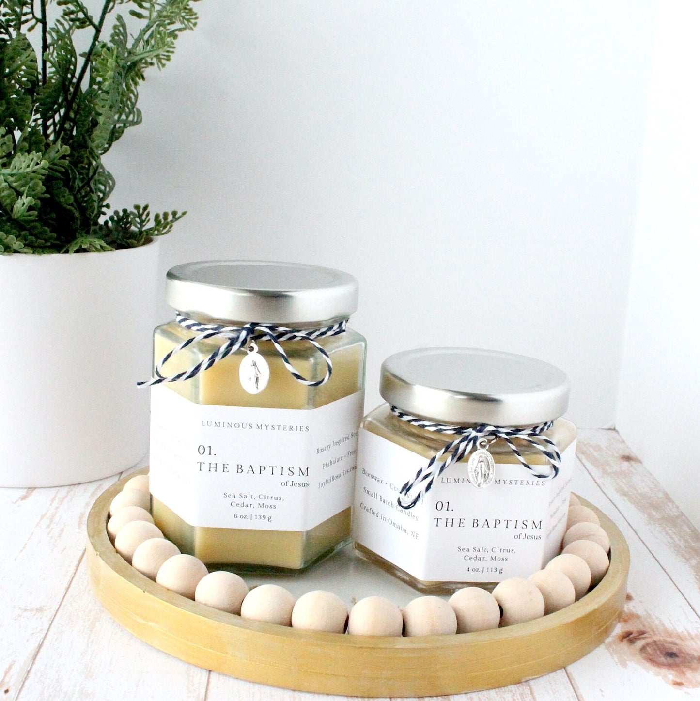 Baptism of Jesus Rosary Candle