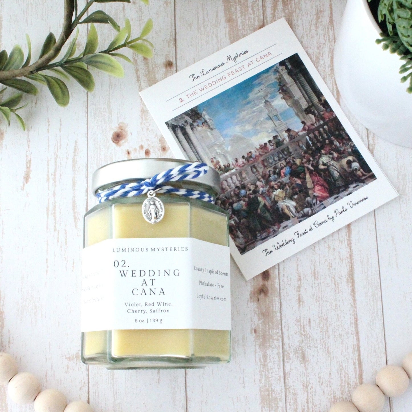 Wedding At Cana Rosary Candle