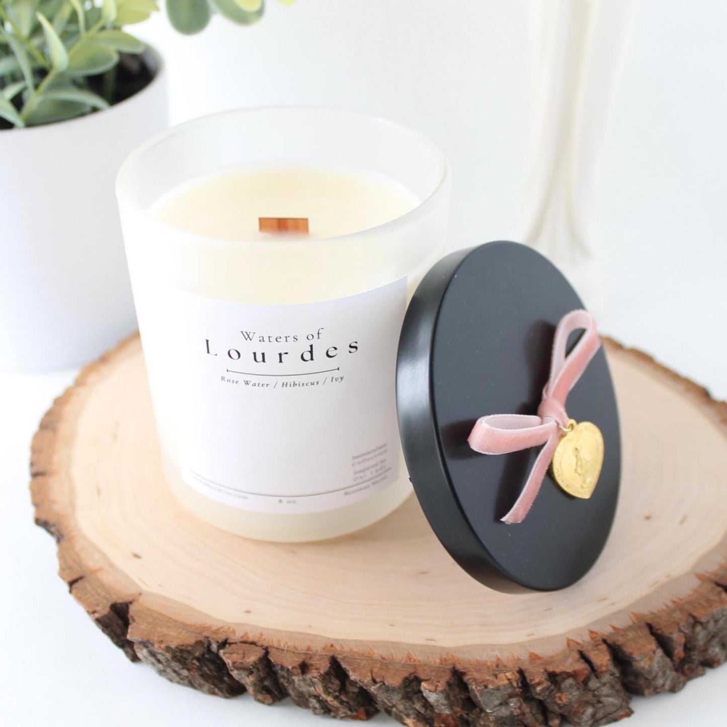 Waters of Lourdes Beeswax Blend Candle