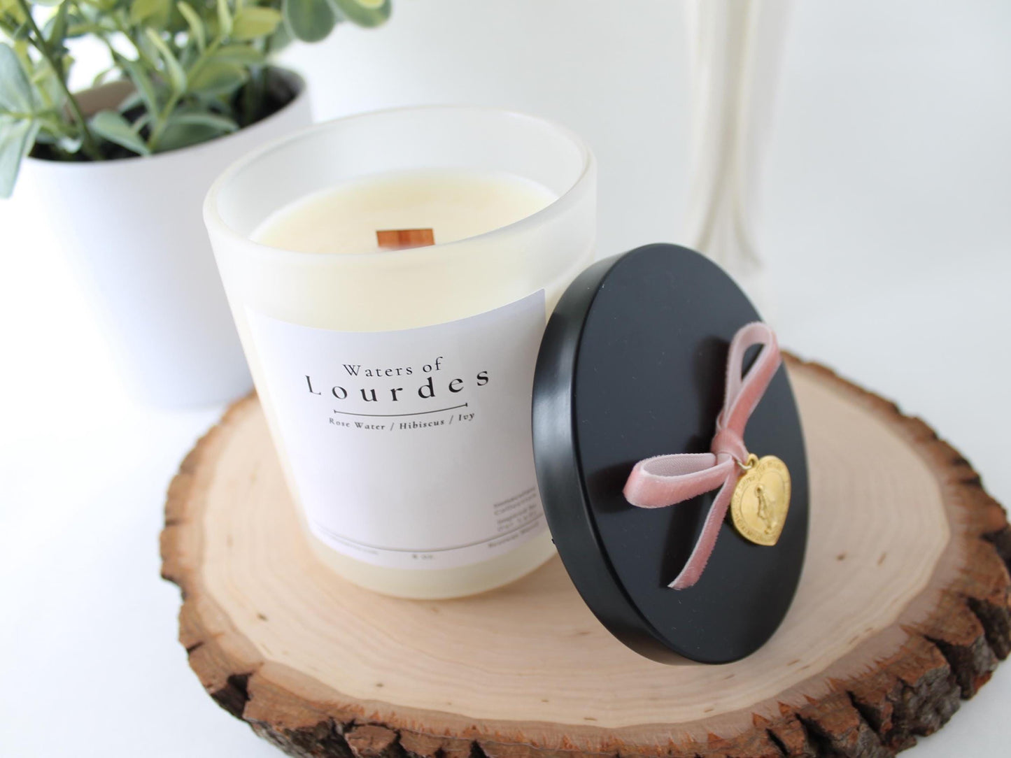 Waters of Lourdes Beeswax Blend Candle