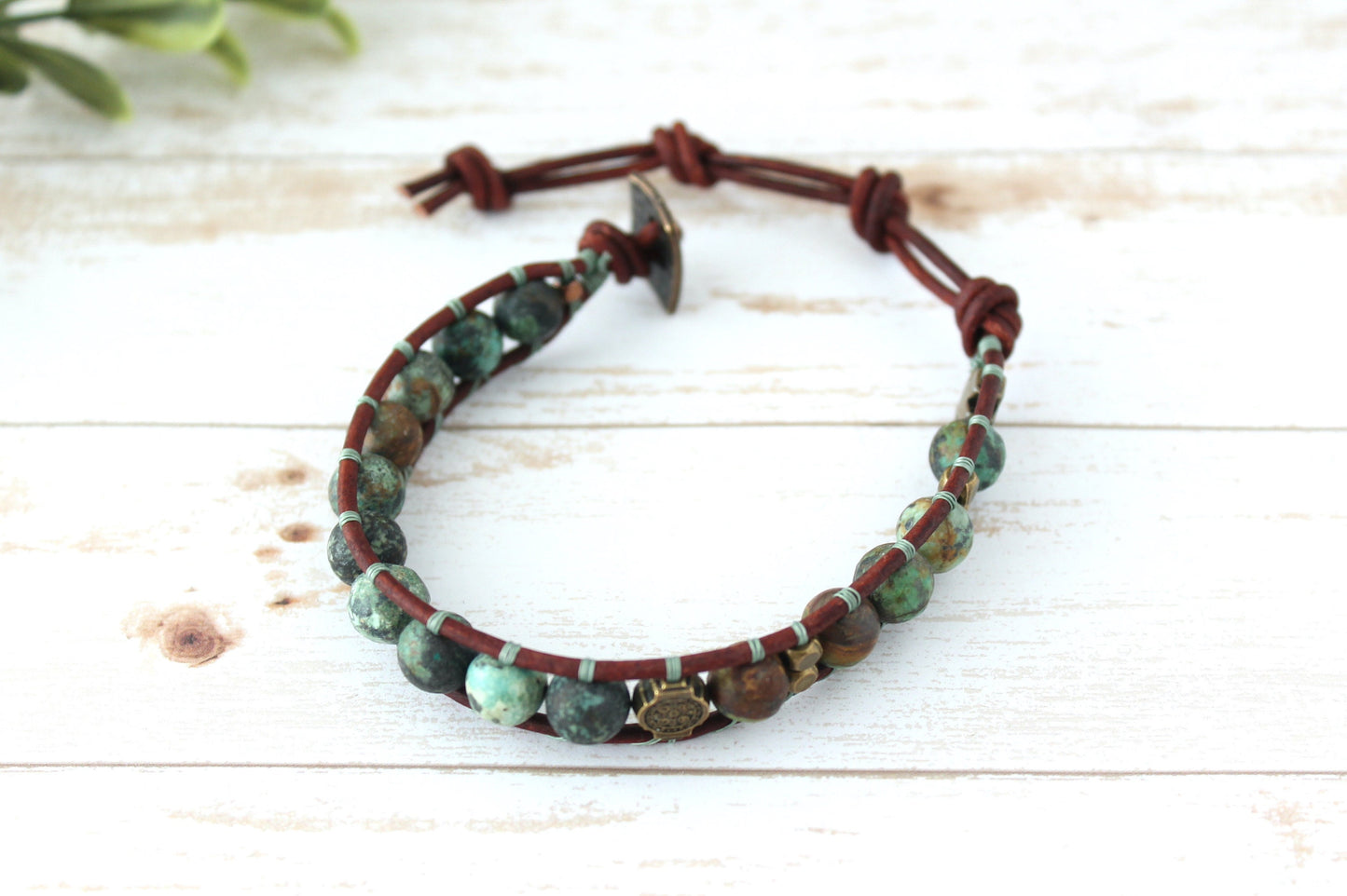 African Turquoise Rosary Bracelet