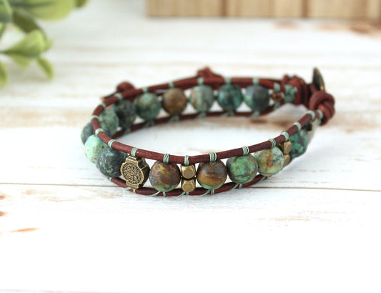 African Turquoise Rosary Bracelet