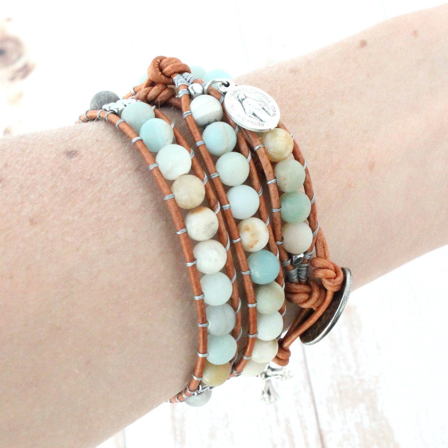 Amazonite Rosary Wrap Bracelet