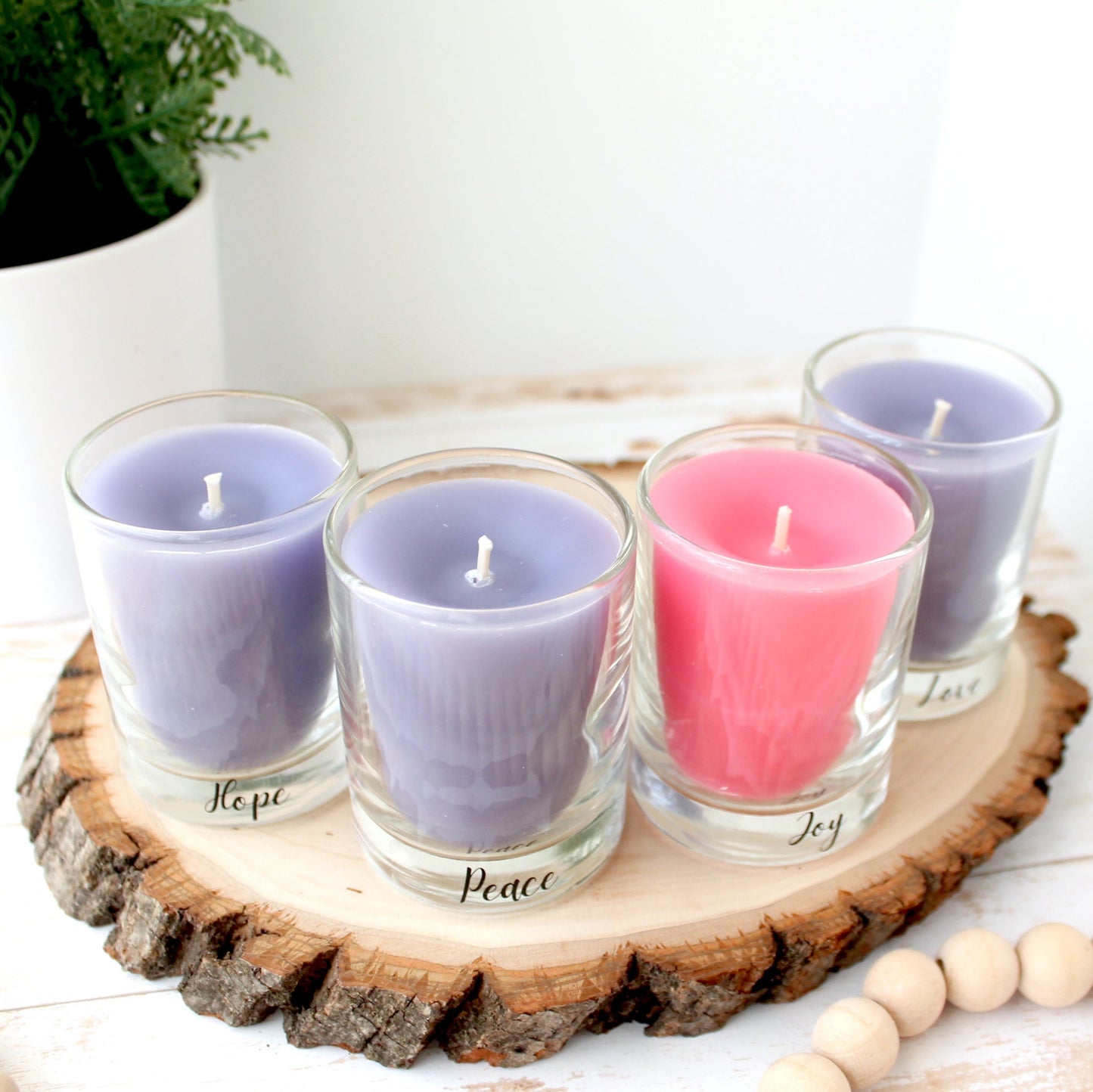 Advent Beeswax Votive Candles
