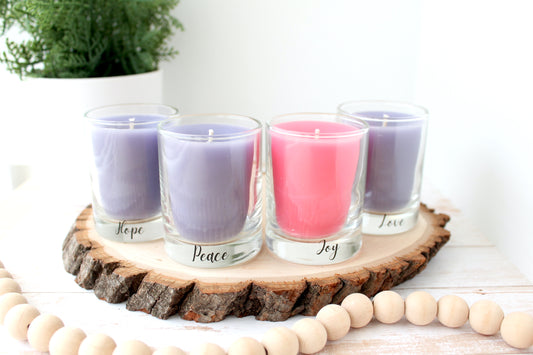 Advent Beeswax Votive Candles