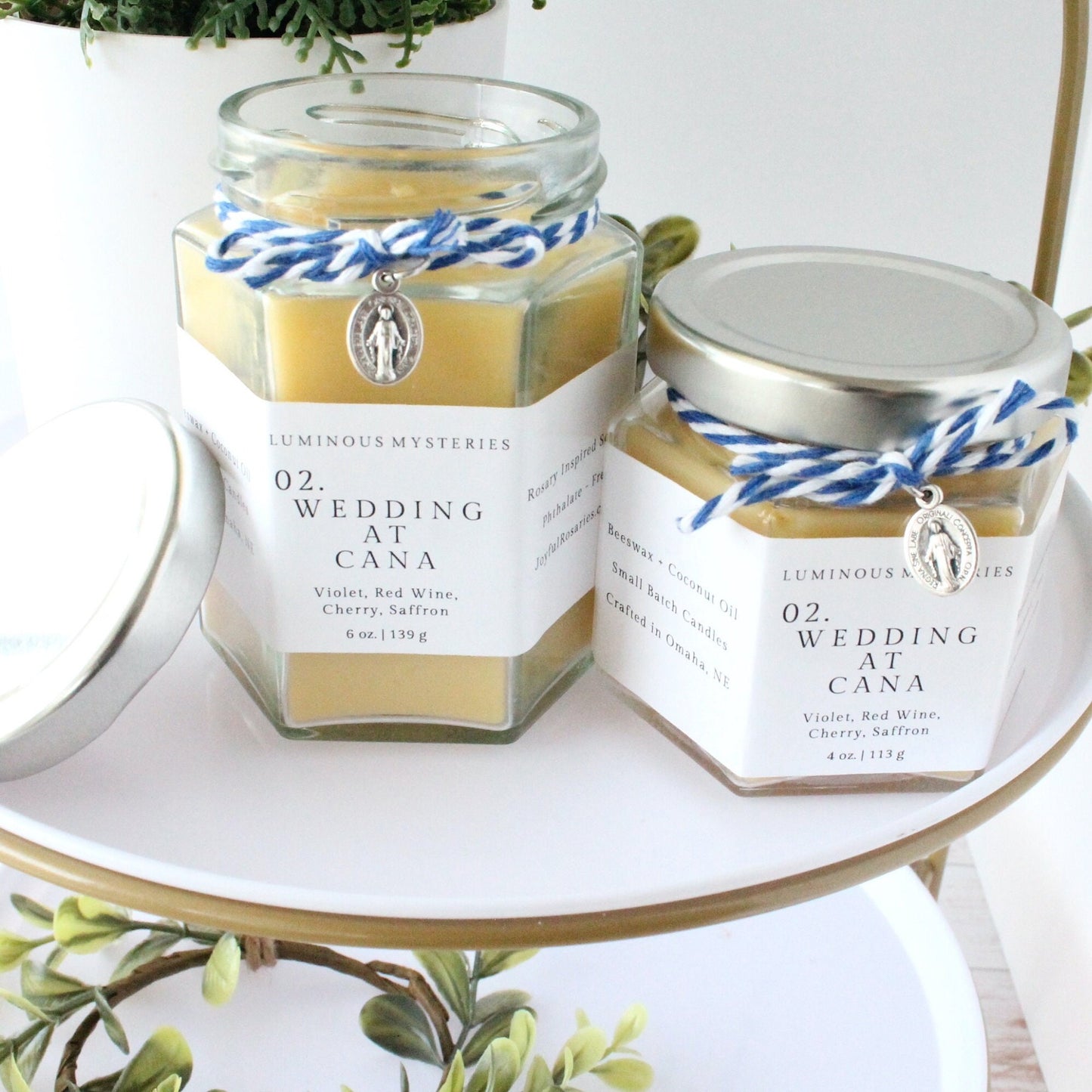 Wedding At Cana Rosary Candle