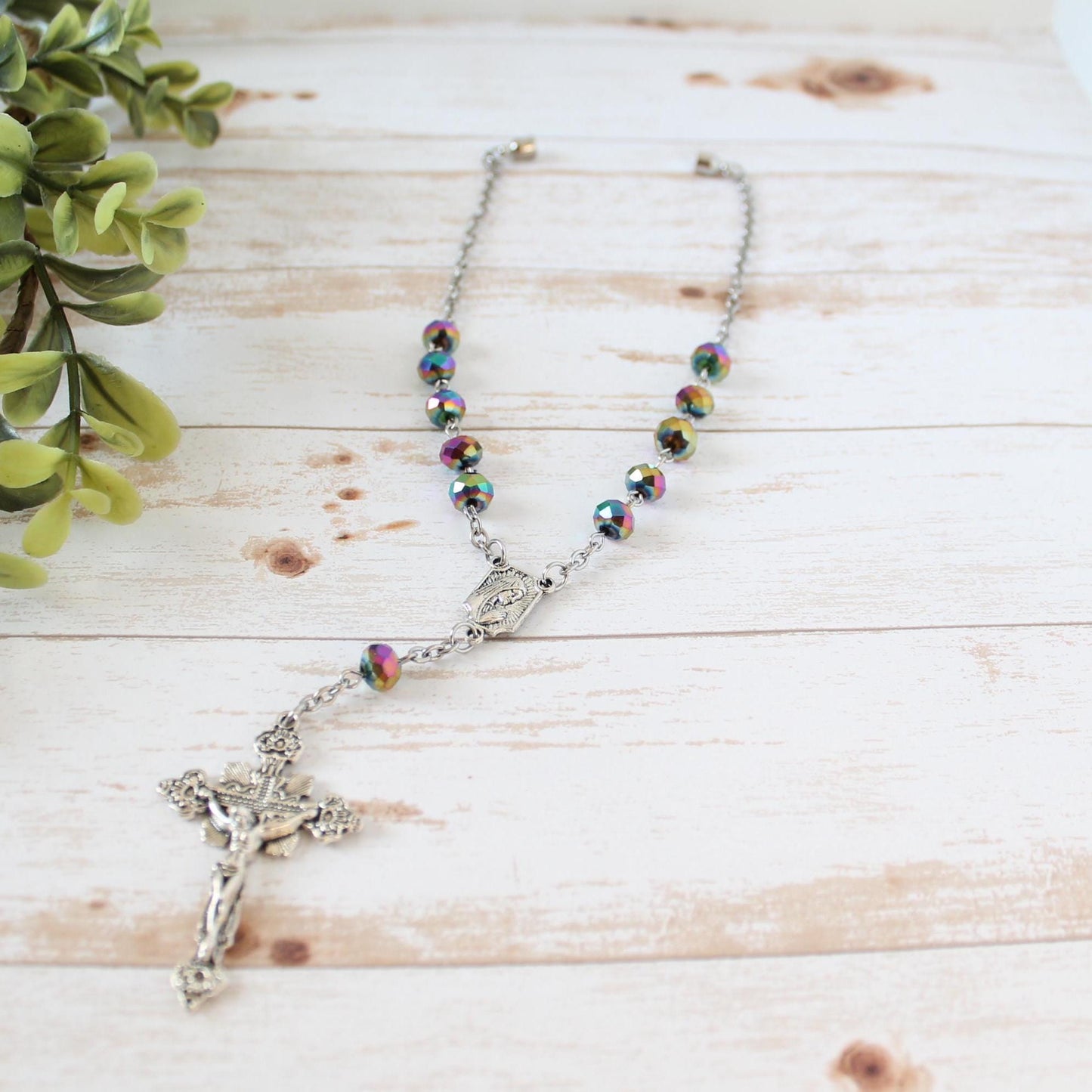 Glass Bead Magnetic Car Rosary